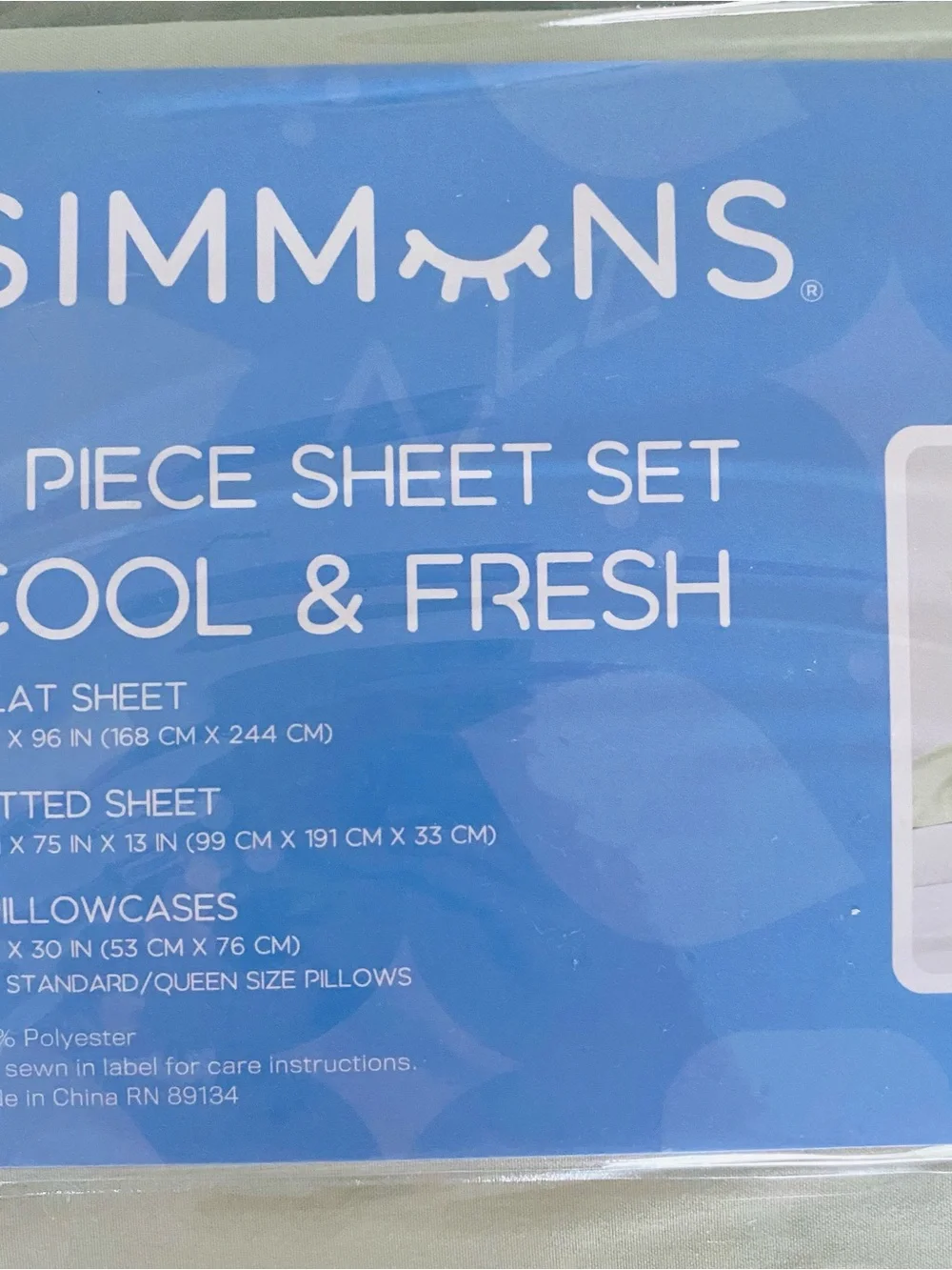 NIP👍🏽SIMMUNS Pistachio Green Top Sheet SZ TWIN
